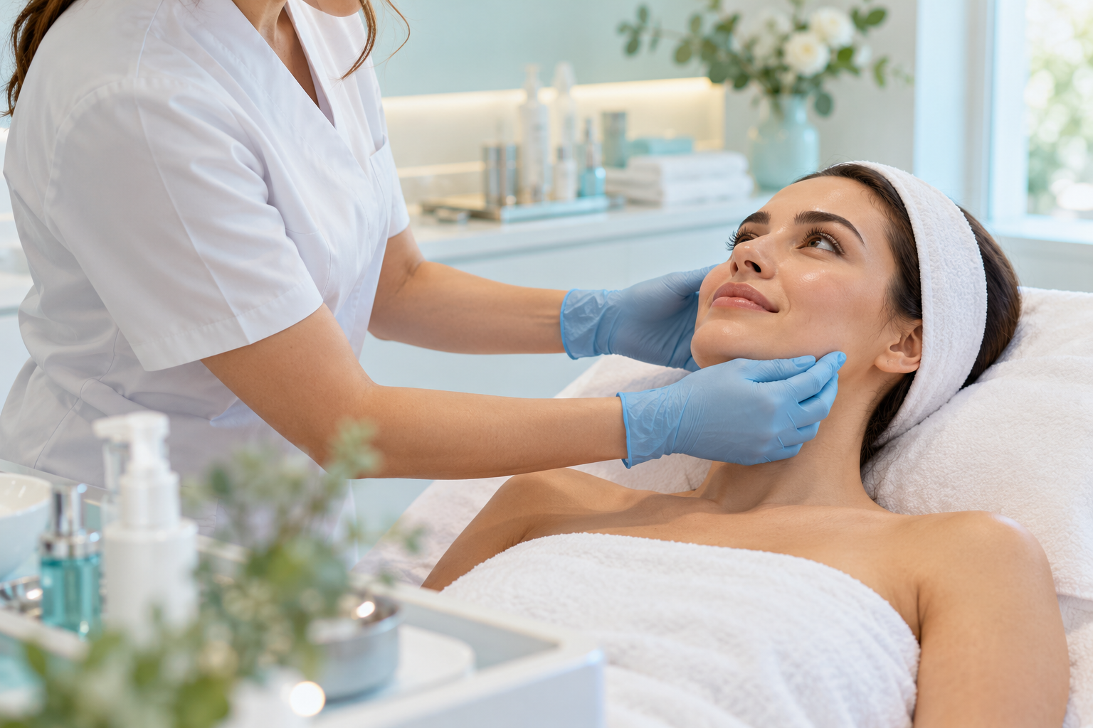 Illustrative Meso care consultation in a beauty clinic